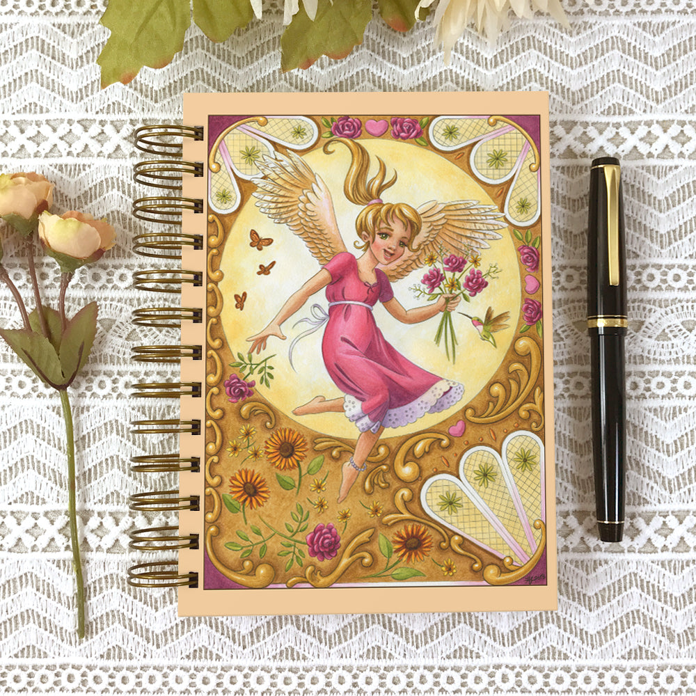 Cover of Angel Blessings 5x7 size hardcover journal notebook.